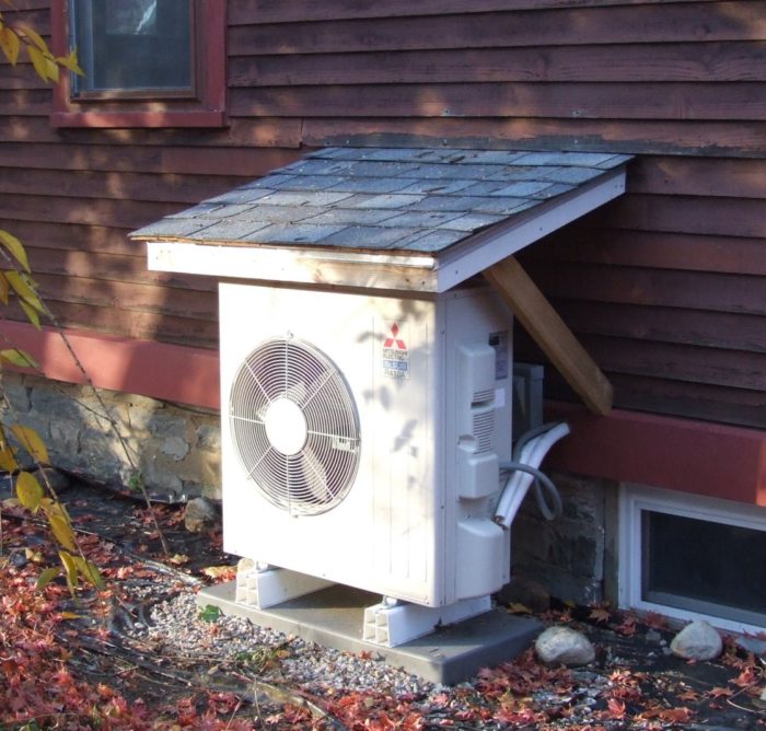 Advice for keeping snow off a minisplit 